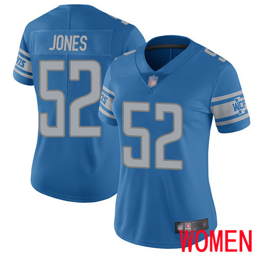 Detroit Lions Limited Blue Women Christian Jones Home Jersey NFL Football #52 Vapor Untouchable